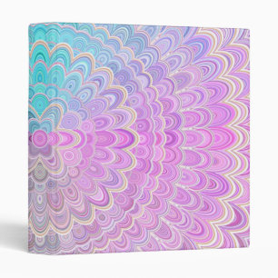 Classeur Fleur de mandala dans le rose en pastel et