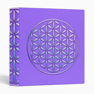 Classeur Fleur de vie / Blume des Lebens - timbre violet