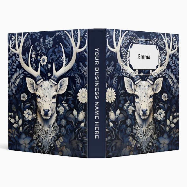 Classeur Fleur d'hiver de cerfs de forêt enchantée (Arrière-plan)
