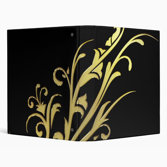 Classeur Fleur d'or fausse de luxe abstrait (Arrière-plan)