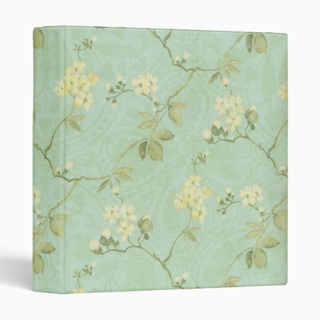 Classeur Fleur élégante chic minable florale (Devant/Côté)