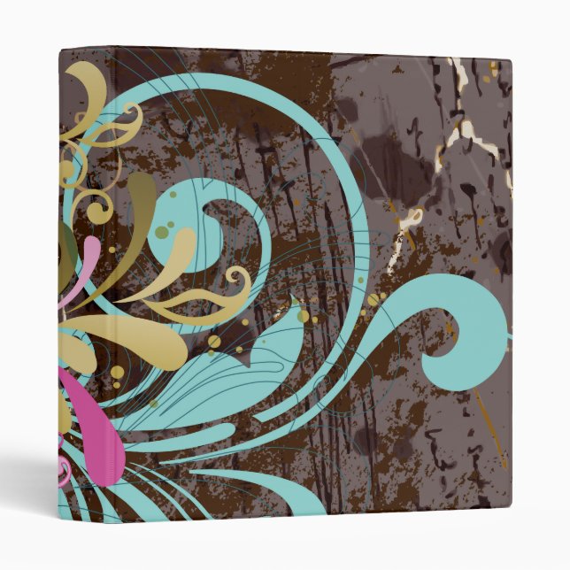 Classeur Fleur fine Cool mignonne Girl Retro Floral (Devant/Côté)