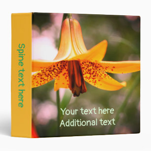 Classeur Fleur Lily du Canada tacheté sauvage Personnalisée