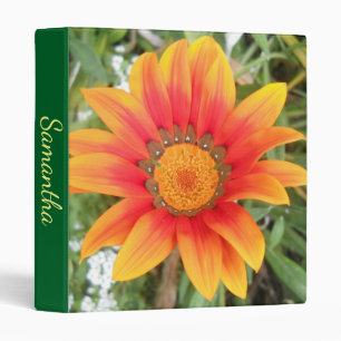 Classeur Fleur orange unique personnalisée
