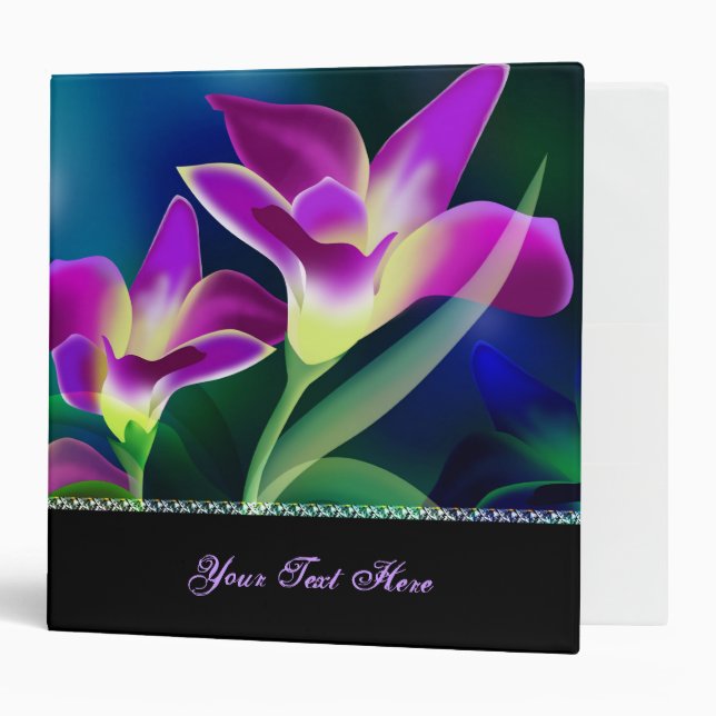 Classeur Fleur pourpre (Devant/intérieur)