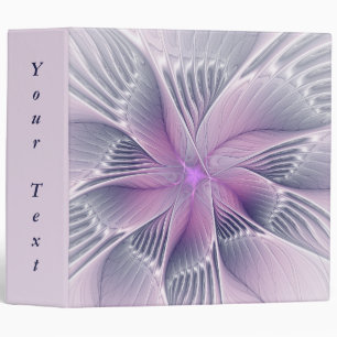 Classeur Fleur Rose Moderne Abstraite Texte Fractal