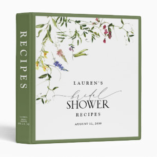 Classeur Fleur sauvage d'été Fête des mariées d'aquarelle R