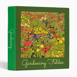 Classeur fleur sauvage du dossier de jardinage