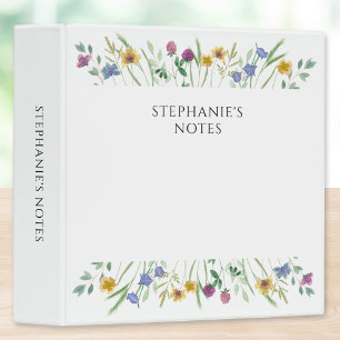 Classeur Fleur sauvage personnalisée