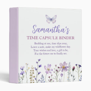 Classeur Fleur sauvage Premier anniversaire heure Capsule C