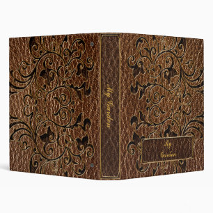 Classeur Fleur simili cuir 2