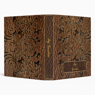 Classeur Fleur simili cuir 2