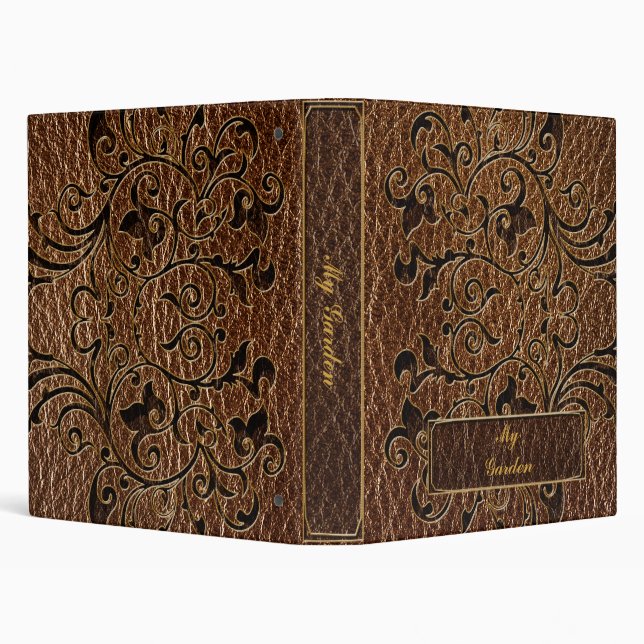 Classeur Fleur simili cuir 2 (Arrière-plan)