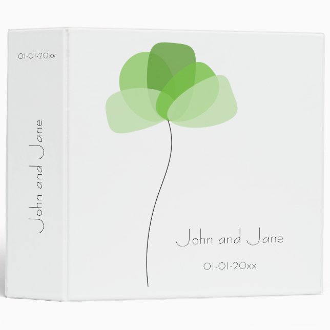 Classeur Fleur simple (Devant/Côté)