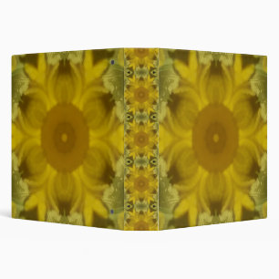 Classeur Fleur soleil éclate dorée