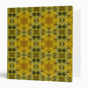 Classeur Fleur soleil éclate dorée