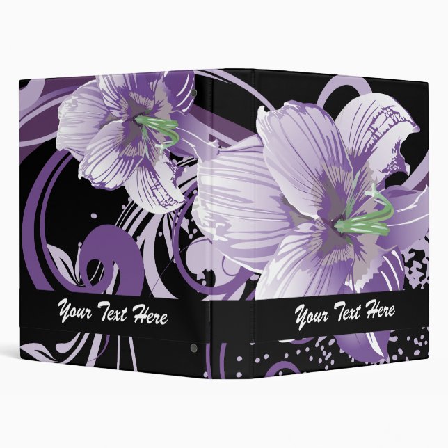 classeur fleuri violet rétro (Arrière-plan)