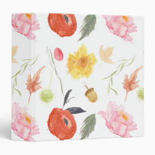 Classeur Fleurs à l'aquarelle