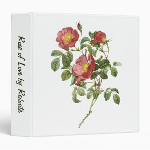 Classeur Fleurs Anciennes Fleur Rouge de l'Amour par Redout
