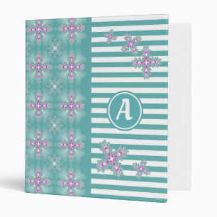 Classeur Fleurs Art Déco dans le style rétro avec monogramm