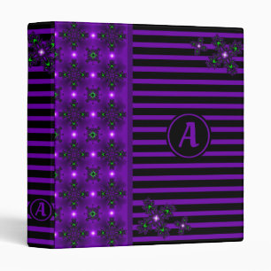Classeur Fleurs Artdeco en style rétro avec monogramme