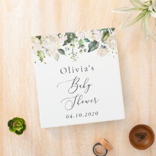 Classeur Fleurs blanches, Fleurs de crème, Boho, Baby showe