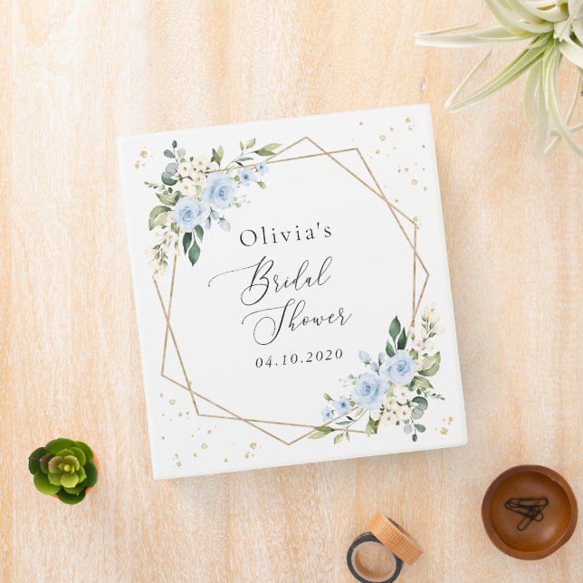 Classeur Fleurs bleues, Fleurs blanches, Boho, Fête des mar (In Situ)