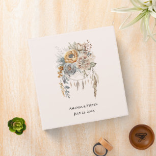 Classeur Fleurs Boho et Attrape-Rêves - Mariage