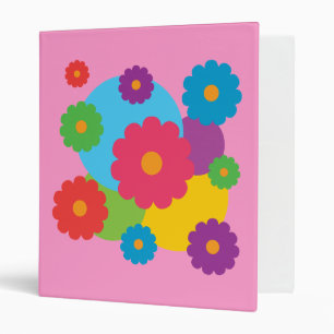 Classeur Fleurs colorées