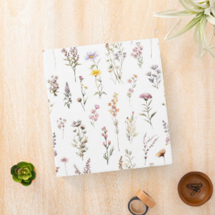 Classeur Fleurs colorées, Fleurs sauvages, Fleurs de Jardin