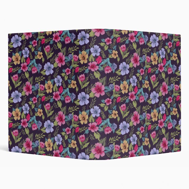 Classeur Fleurs colorées motif (Arrière-plan)