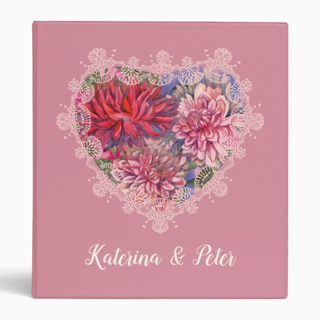 Classeur fleurs dahlias (Devant)