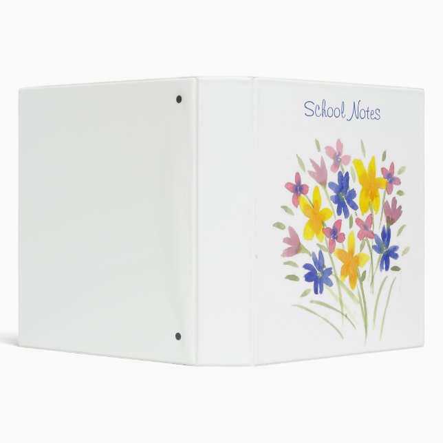 Classeur Fleurs d'aquarelle élégantes (Arrière-plan)