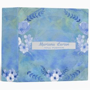Classeur Fleurs D'Aquarelle Et Feuilles