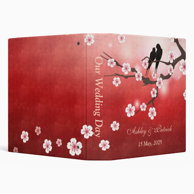 Classeur Fleurs de cerisier Sakura et inséparables épousant (Arrière-plan)
