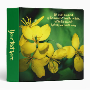 Classeur Fleurs de devis inspirantes de vie personnalisées