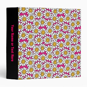 Classeur Fleurs de marais Motif Jaune rose