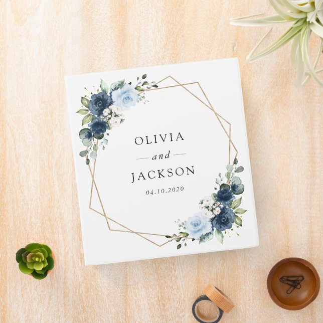 Classeur Fleurs de marine, Fleurs bleues, Boho, Mariage flo (In Situ)