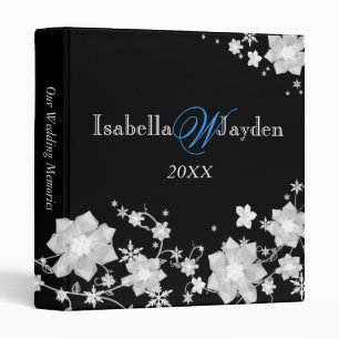 Classeur Fleurs de neige brillantes Mariage d'hiver Album p