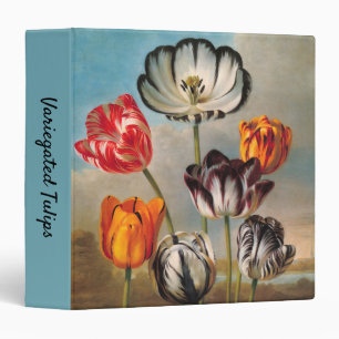 Classeur Fleurs de tulipes variées vintage dans un paysage