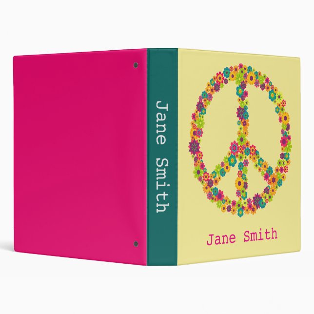 Classeur Fleurs des signes de paix hippie (Arrière-plan)