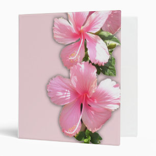 Classeur Fleurs d'Hibiscus roses brillantes