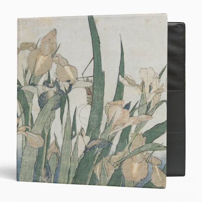 Classeur Fleurs d'iris et sauterelle, c.1830-31 (Devant/Intérieur)
