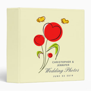 Classeur Fleurs du Coeur Rouge mignonnes Illustration Photo
