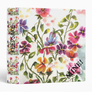 Classeur Fleurs Empreintes de pattes chiot ANGEL