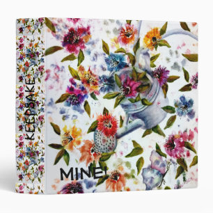 Classeur Fleurs Empreintes de pattes de chiot avec WATER CA