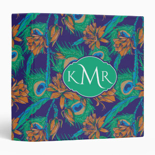 Classeur Fleurs et monogramme des plumes