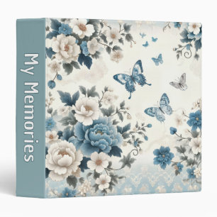 Classeur Fleurs et papillons Chinoiserie