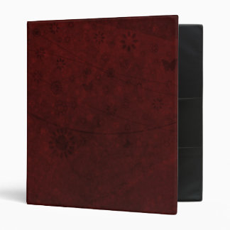 Classeur Fleurs et papillons rétro en velours rouge Abstrai