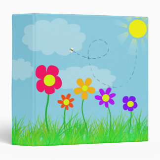 Classeur Fleurs et une abeille